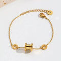 Jewelry wholesale Selected Roman Numerals Circle O-Link Charm Bracelet