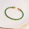 Jewelry wholesale Classic Geometric Rectangular Color Block Zirconia Bracelet for Women