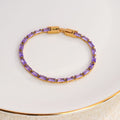 Jewelry wholesale Classic Geometric Rectangular Color Block Zirconia Bracelet for Women
