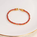 Jewelry wholesale Classic Geometric Rectangular Color Block Zirconia Bracelet for Women