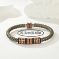 Jewelry wholesale Popular Hand-Woven Gray Leather Jean Twist Pattern Bracelet
