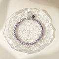 Jewelry wholesale Elegant Dainty Jewelry Purple Glass Beads Ball Link Bracelets