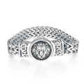 Jewelry wholesale Hot sale punk style lion head spring buckle thick chain men's bracelet
