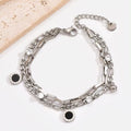Jewelry wholesale New Round Black Shell Roman Numeral Charm Bracelet