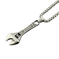 Jewelry wholesale Popular Wrench Tool Shape Pendant Square Pearl Chain Men's Necklace