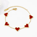 Jewelry wholesale Selected Heart Shaped Waterproof Chain Crystal Bracelet