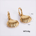 Jewelry wholesale Wholesale Wings Shaped Earrings Shell Design Irregular Heart Earrings