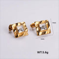 Jewelry wholesale Wholesale Stainless Steel Stone Zircon Pearl Studs Earrings