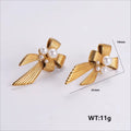 Jewelry wholesale Wholesale Stainless Steel Stone Zircon Pearl Studs Earrings
