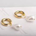 Jewelry wholesale Hot Sale Circle Gold Plated Jewelry with Irregular Shape pearl Earrings
