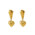 Jewelry wholesale Wholesale Polished Craft Heart Shaped Pendant Stud Earrings