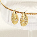 Women's Vintage 18K Gold Stainless Steel Stud Earrings Shellfish Shaped with Embedded Imitation Pearl Jewelry for Parties Gifts WAN4 Jewelry