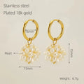 Vintage Style 18K Gold Hoop Stainless Steel and Irregular Imitation Pearl Jewelry for Women's Weddings Pendant Earrings WAN4 Jewelry