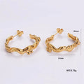 Jewelry wholesale Hot Sale Geometric Stainless Steel Vintage Irregular Earrings