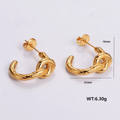 Jewelry wholesale Hot Sale Geometric Stainless Steel Vintage Irregular Earrings