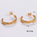 Jewelry wholesale Hot Sale Geometric Stainless Steel Vintage Irregular Earrings