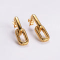 Hot Sale Trendy Stainless Steel Earrings Popular Jewelry 18K Gold Plated Geometric Cast Ear Studs Fashion Accessories For Women WAN4 Jewelry