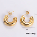 Hot Sale Trendy Stainless Steel Earrings Popular Jewelry 18K Gold Plated Geometric Cast Ear Studs Fashion Accessories For Women WAN4 Jewelry