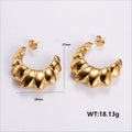 Hot Sale Trendy Stainless Steel Earrings Popular Jewelry 18K Gold Plated Geometric Cast Ear Studs Fashion Accessories For Women WAN4 Jewelry