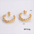 Hot Sale Trendy Stainless Steel Earrings Popular Jewelry 18K Gold Plated Geometric Cast Ear Studs Fashion Accessories For Women WAN4 Jewelry