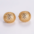 Hot Sale Trendy Stainless Steel Earrings Popular Jewelry 18K Gold Plated Geometric Cast Ear Studs Fashion Accessories For Women WAN4 Jewelry