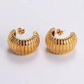 Jewelry wholesale Wholesale Flower Engrave Earrings Stainless Steel Vintage Earrings