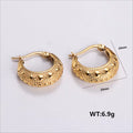 Jewelry wholesale Wholesale Flower Engrave Earrings Stainless Steel Vintage Earrings