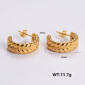 Jewelry wholesale Wholesale Flower Engrave Earrings Stainless Steel Vintage Earrings