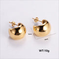 Ready To Ship Trendy Fashion Stainless Steel Engrave Pattern 18K Gold Plated Earrings Fine Jewelry For Girl WAN4 Jewelry