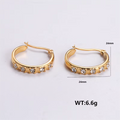 Jewelry wholesale Hot Sale Promotion Irregular Shape Zircon Pearl Earrings