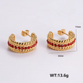 Jewelry wholesale Hot Sale Promotion Irregular Shape Zircon Pearl Earrings