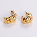 Jewelry wholesale Wholesale Polish Anti Allergy Geometric Stainless Steel Twisted Earrings