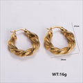 Jewelry wholesale Wholesale Polish Anti Allergy Geometric Stainless Steel Twisted Earrings