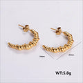 Jewelry wholesale Wholesale Polish Anti Allergy Geometric Stainless Steel Twisted Earrings