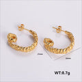 Jewelry wholesale Wholesale Polish Anti Allergy Geometric Stainless Steel Twisted Earrings