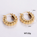 Jewelry wholesale Wholesale Polish Anti Allergy Geometric Stainless Steel Twisted Earrings