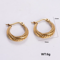 Jewelry wholesale Wholesale Polish Anti Allergy Geometric Stainless Steel Twisted Earrings