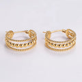 Jewelry wholesale Wholesale Stainless Steel Grade Geometric Hoops Studs Earrings