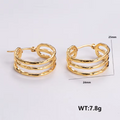 Jewelry wholesale Wholesale Stainless Steel Grade Geometric Hoops Studs Earrings