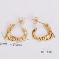Jewelry wholesale New Arrival Geometric Shape Stainless Steel Studs Earrings