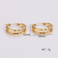 Jewelry wholesale New Arrival Geometric Shape Stainless Steel Studs Earrings