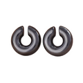 Jewelry wholesale Wholesale Electroplated Black Chunky Ear Buckle Earrings