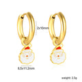 Jewelry wholesale Wholesale Cute Christmas Jewelry Santa Claus Snowman Hoop Earrings