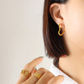 Jewelry wholesale Fashion Jewelry Geometric Square Rectangle Star Heart Hoop Earrings