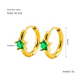 Jewelry wholesale Wholesale Circle Multicolored Star Inlaid Zircon Hollow Hoop Earrings
