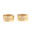 Jewelry wholesale Wholesale Hollow Buckle Side Cross Design Inlaid Zircon Simple Earrings