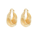 Jewelry wholesale Wholesale Irregular Texture Hollow Design Hoop Earrings