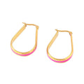 Jewelry wholesale Wholesale Painted U-shaped  Exaggerated Hollow Earrings