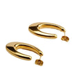 Jewelry wholesale Wholesale Stainless Steel Moon Shaped Simple Stud Earrings