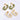 Women's Fashion 18K Gold Plated Stainless Steel Chunky Geometric Shape round Brilliant Cut Zircon Set Jewelry Earrings WAN4 Jewelry